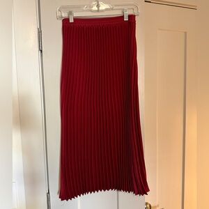 Target A New Day Red Pleated Midi Skirt